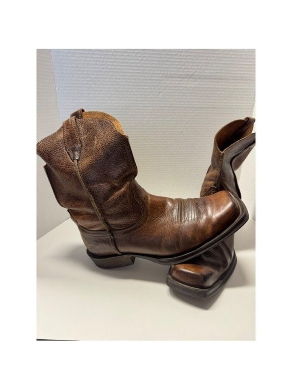 Ariat Mens Rambler Western Boots Distressed Brown Leather Square Toe 9.5 D